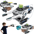 Juguete mecánico robótico STEM de mano, kit de ingeniería de bricolaje para niños mayores de 8 años (blanco)