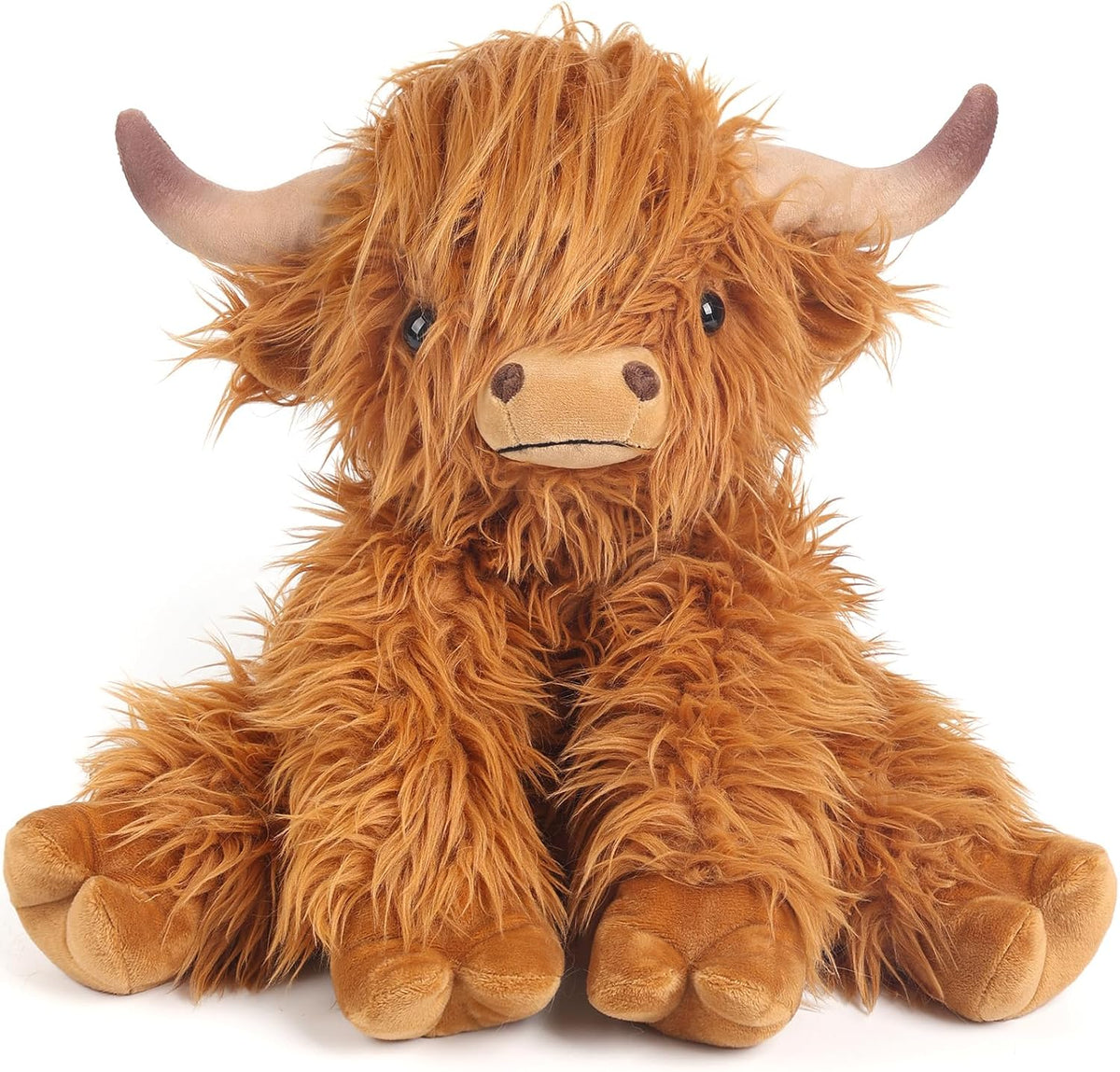 Highland Cow - Animales de peluche con peso, para microondas y con peso, peluche de vaca de las tierras altas para mayor comodidad, juguete de aroma a lavanda refrescante y calentable, lindo regalo para niños, niñas y adultos