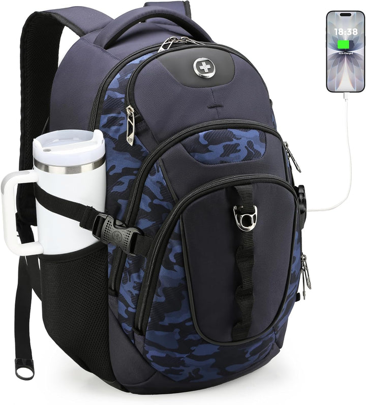 swissdigital Mochila para portátil de viaje de negocios, para hombr...