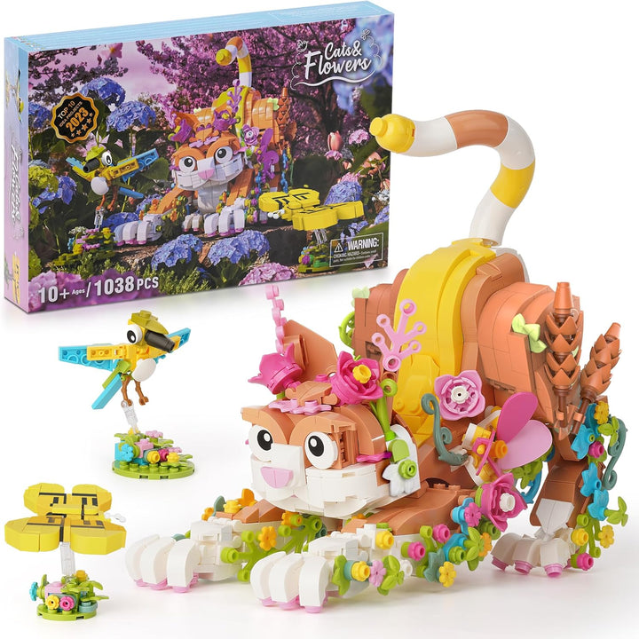 JOJOPeach Juego de juguetes de construcción de gatos y