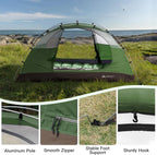 Forceatt Tienda de Campaña para 2 Personas, Tienda de Mochileros Impermeable y Resistente al Viento, Tienda Instantánea Ultraligera con Protección contra la Lluvia para Acampar, Senderismo