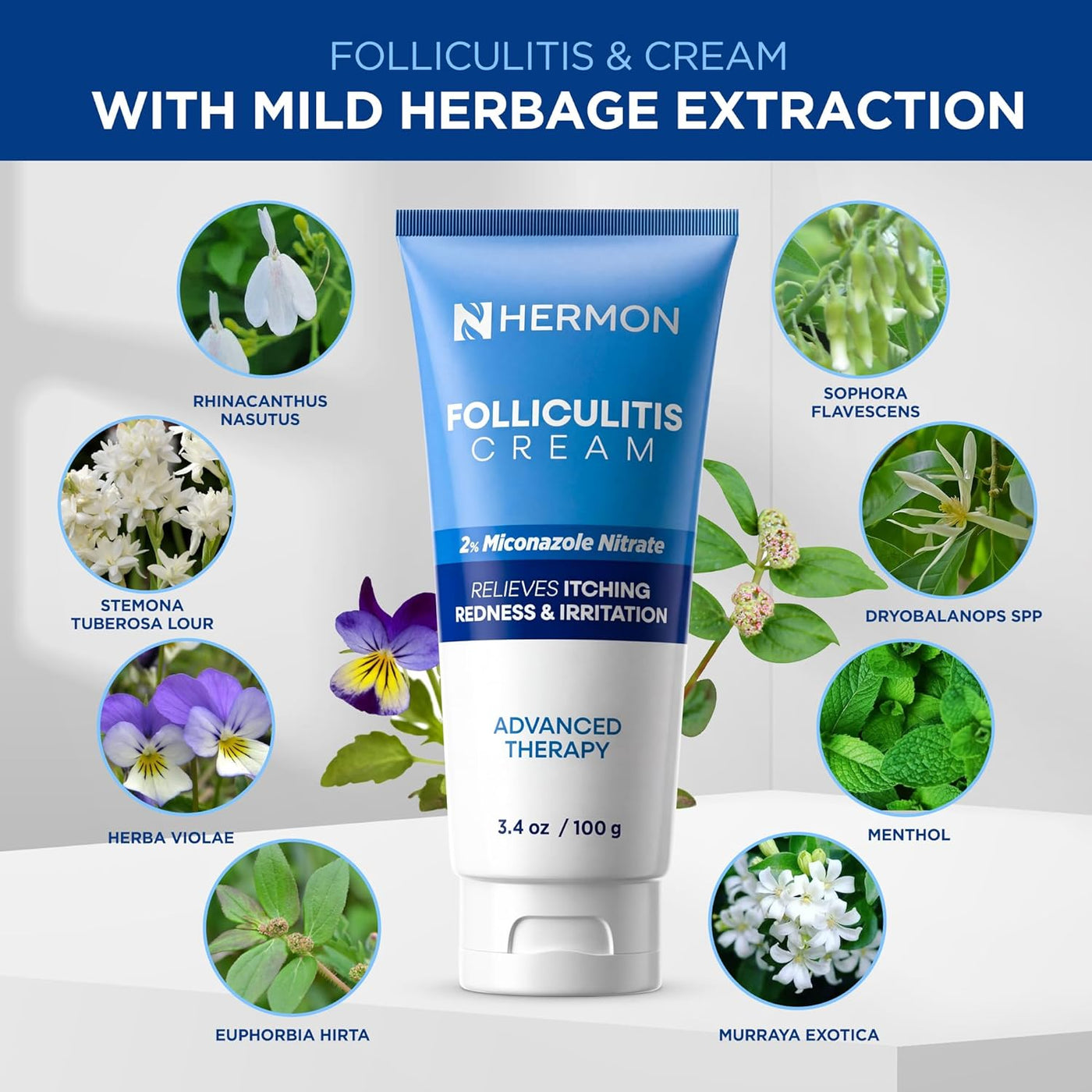 Hermon Crema de foliculitis: eficaz para la foliculitis cuero cabel...