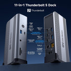 [Certificado Intel] Cable Matters 11 en 1 Thunderbolt 5 Dock con TB Share