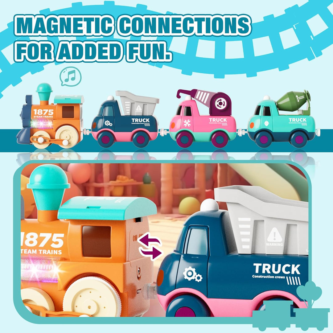 Juego de tren eléctrico para niños pequeños y niños con