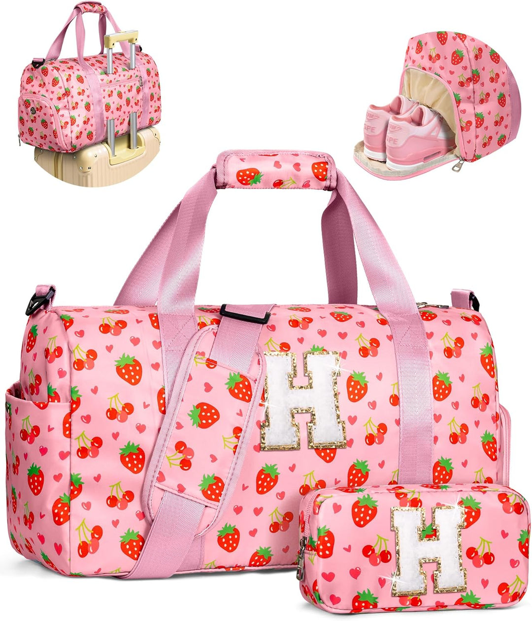 Elilier Regalos para niñas, bolsa de lona inicial para niños, linda...