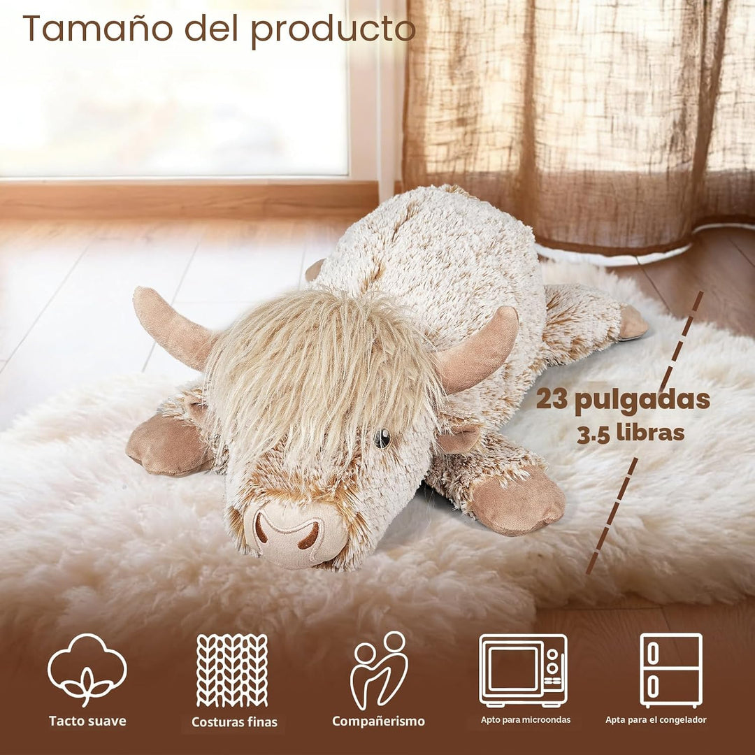 Dutioavg Animales de peluche con peso de 3.5 libras para microondas...