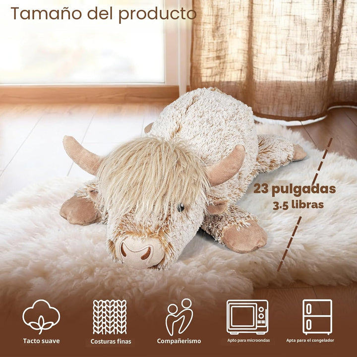 Dutioavg Animales de peluche con peso de 3.5 libras para microondas...