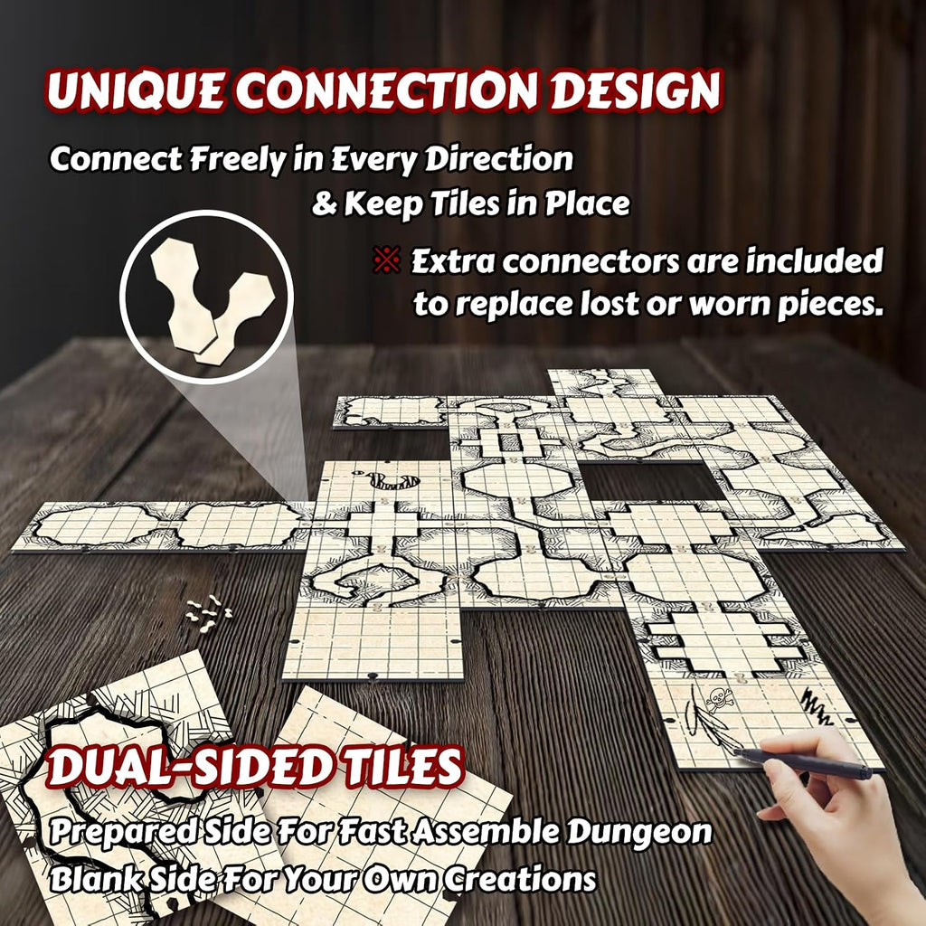 Azulejos de mapa de batalla para DND y RPG - Mapas modulares de mazmorras |