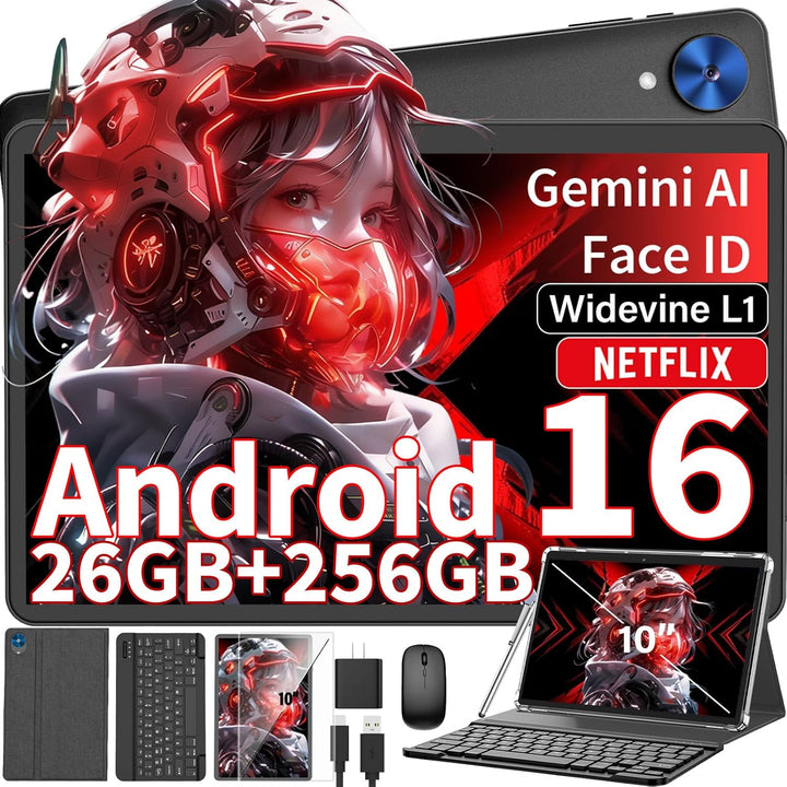 Tableta Android, tableta Android 16 de 10 pulgadas 2026 con teclado...