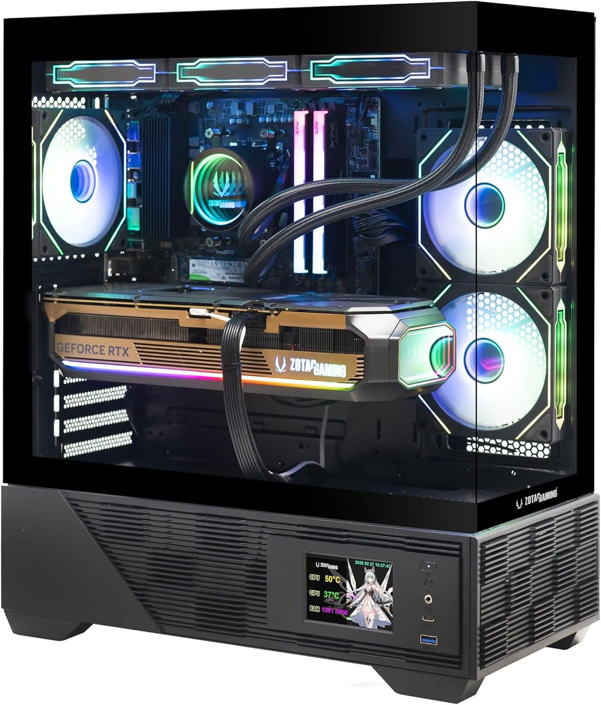 ZOTAC MEK - Computadora de escritorio para juegos, Ryzen 7 9800X3D,...