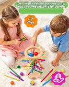 Juegos de mesa de madera para niños de 3 a 8 años, juguetes Montessori para