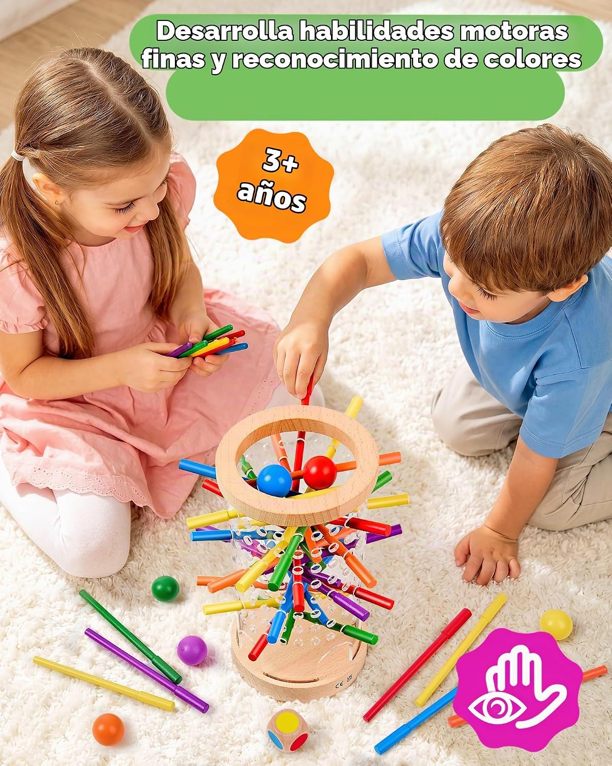Juegos de mesa de madera para niños de 3 a 8 años, juguetes Montessori para