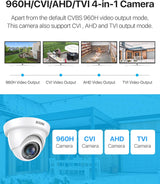 ZOSI Cámara domo de seguridad HD de 2MP 1080P para exteriores e int...