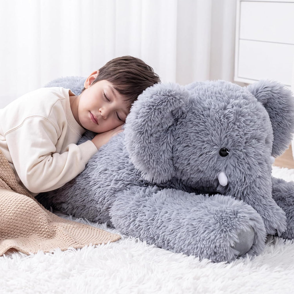 Animal de peluche de elefante gigante, juguetes de peluche de