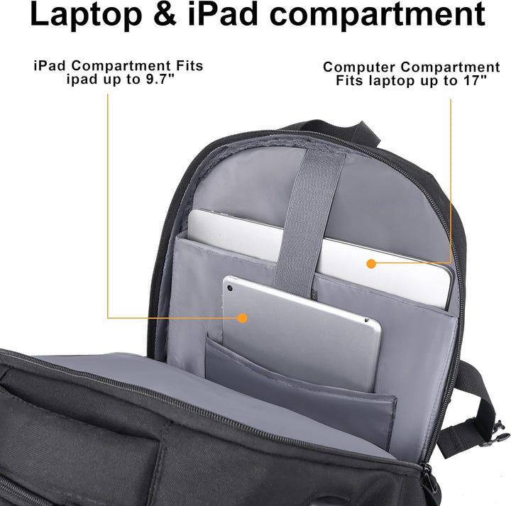 MOZETO Mochila para computadora portátil, 17 pulgadas de inspiració...