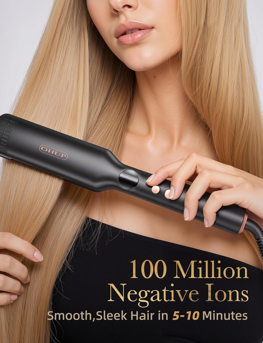 OHUP Plancha de pelo para todo tipo de cabello, resultados rápidos...