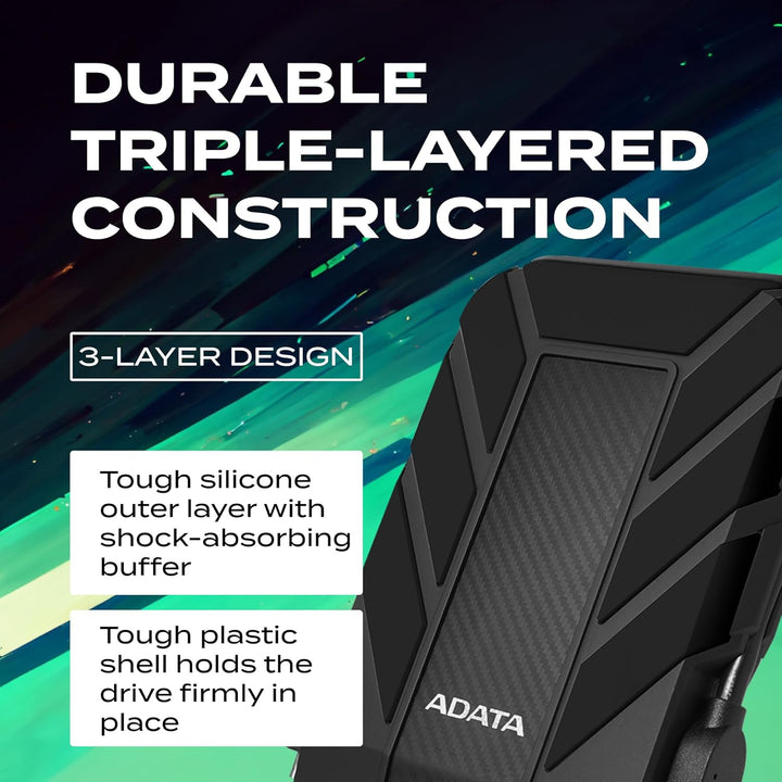 ADATA HD710 Pro - Disco duro externo de 2 TB - A prueba de golpes,...