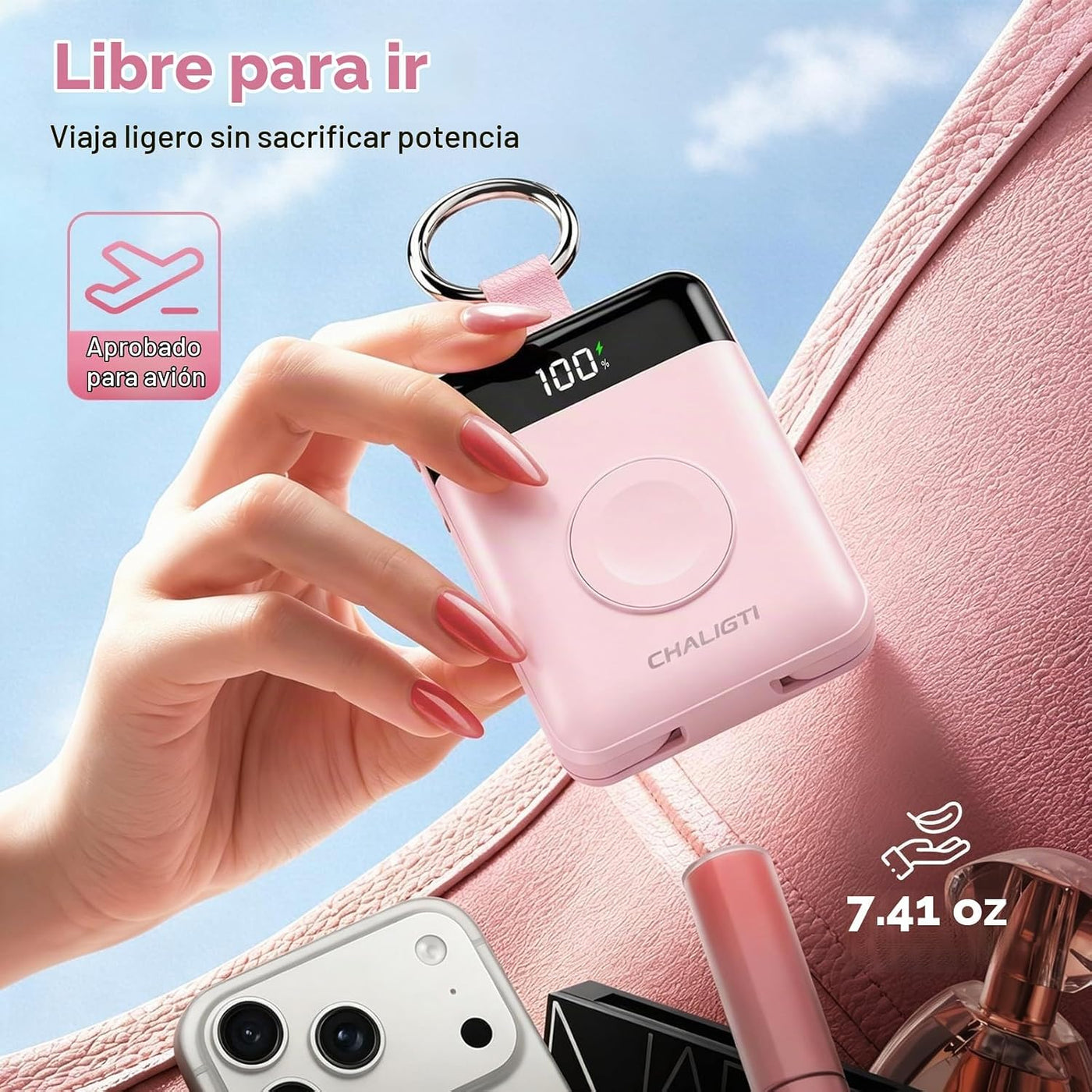 CHALIGTI Cargador portátil de 10000 mAh, cargador de banco de energ...