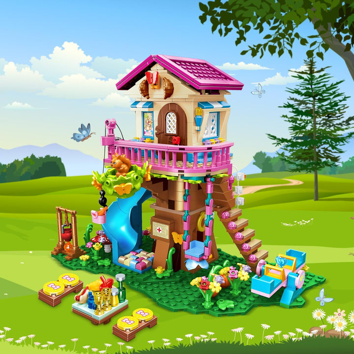 HOGOKIDS Juego de construcción de casa de árbol con luz