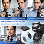 Maquinilla de afeitar eléctrica 4 en 1 para hombres, afeitadora eléctrica de cabeza flotante 6D con alta velocidad de 9,999 RPM, larga duración de 90 minutos, afeitadora eléctrica con pantalla LED