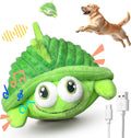 Juguetes interactivos móviles para perros – Juguete de peluche para morder con pelota rebotona, música y grabación | Juguetes recargables de auto-reproducción para perros pequeños, medianos y