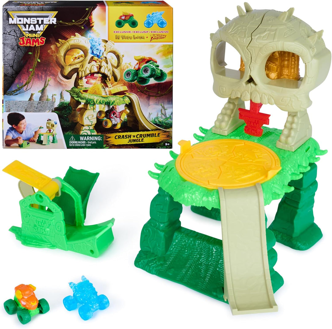 Monster Jam Mini Jams, Crash &amp; Crumble Skull Escape Playset, 2...