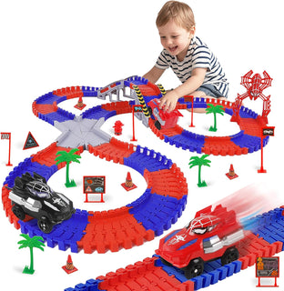 Juguetes de Spider para niños de 4 a 6 años, pista de carreras de 2...