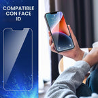 ImpactStrong - Protector de pantalla de vidrio templado irrompible para iPhone 13 Pro Max/iPhone 14 Plus [Instalación fácil] [Libre de burbujas] [Dureza 9H] [Cobertura completa] Compatible con funda
