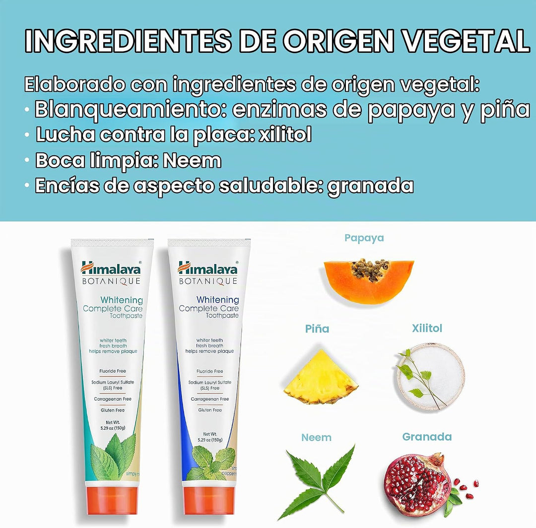 Himalaya Botanique Whitening Complete Care Pasta de dientes, sabore...