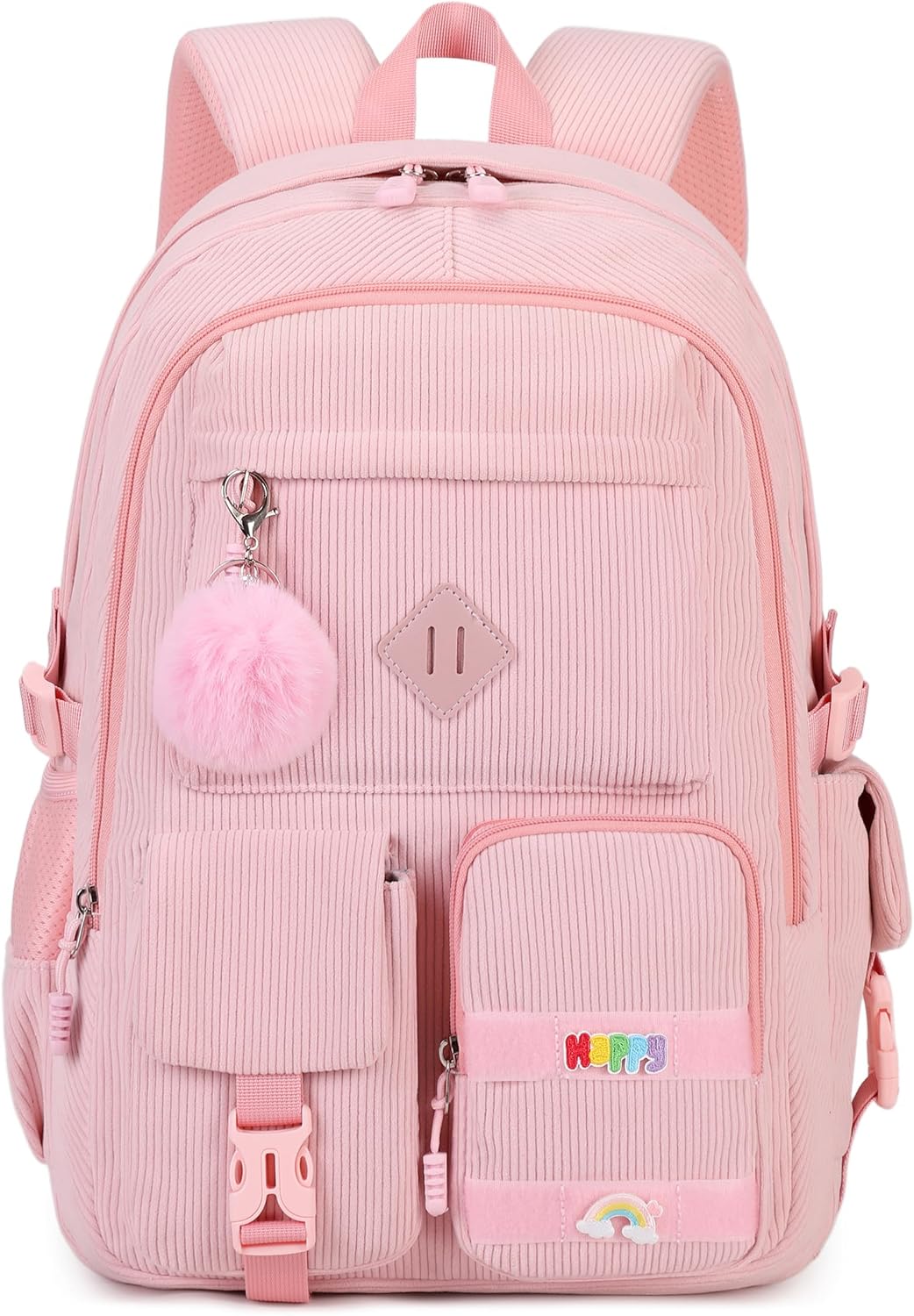 BLUWEI Mochila para laptop para niñas, mochila de pana para adolesc...