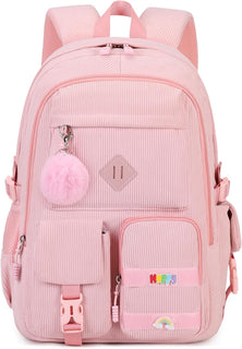 BLUWEI Mochila para laptop para niñas, mochila de pana para adolesc...