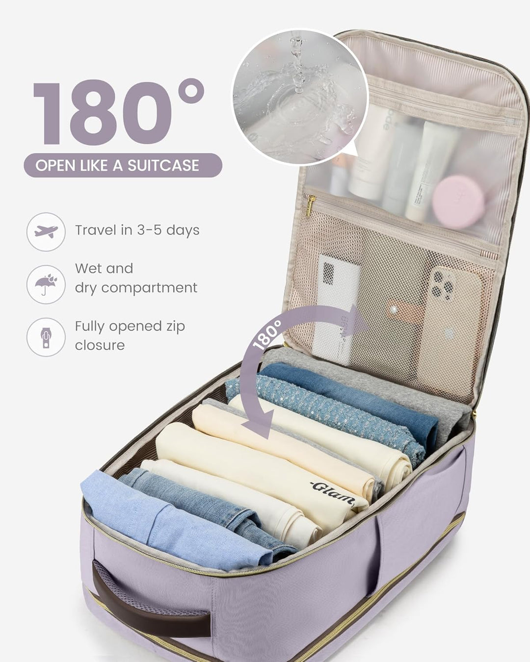 LOVEVOOK Mochila de viaje para mujeres y hombres, mochila de mano y...