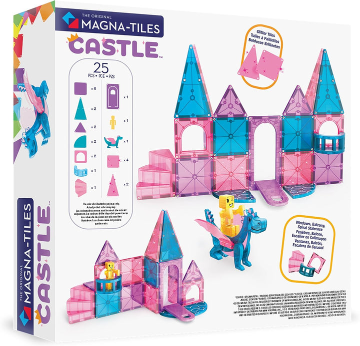 MAGNA-TILES Castle - Juego de construcción magnética de 25