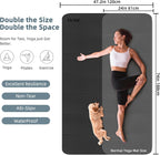 Foldable Yoga Mat 74"x47.2"x 0.4" – Large Yoga Mat