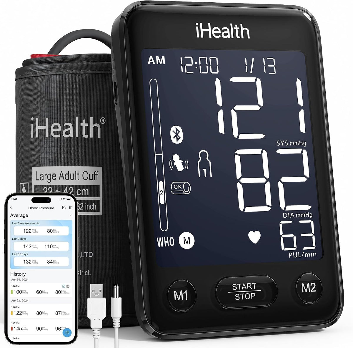 iHealth Máquina inteligente del Bp del brazo superior del monitor de la