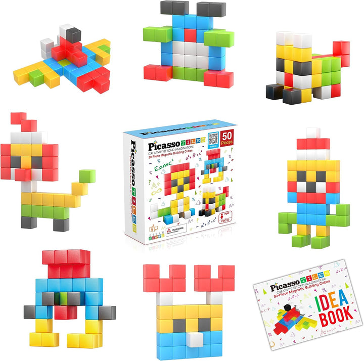 PicassoTiles 100pcs 0.5 "Pixel Puzzle Cubo Magnético Mix &amp;...