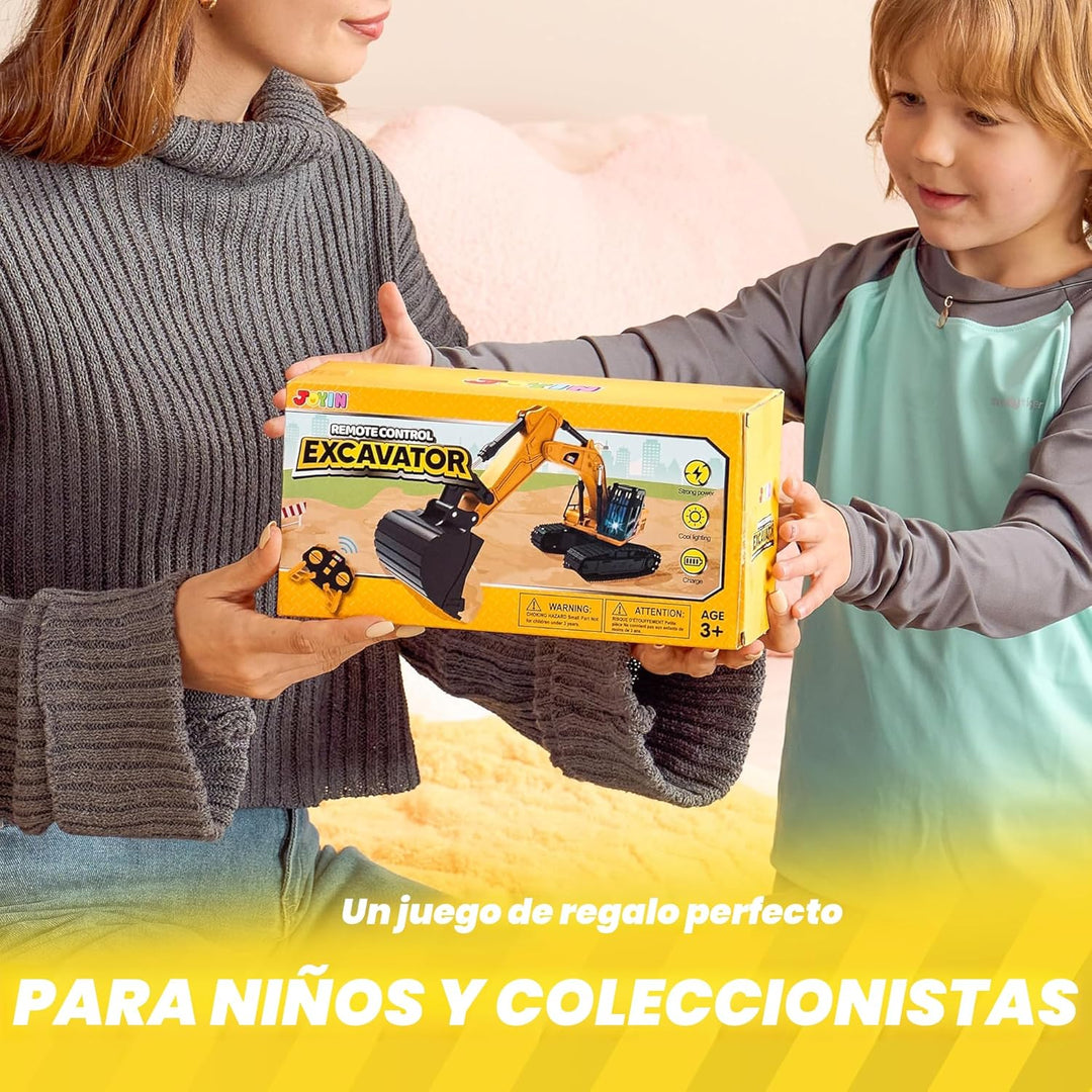 JOYIN Excavadora de Control Remoto Juguetes para Niños, Excavadora...