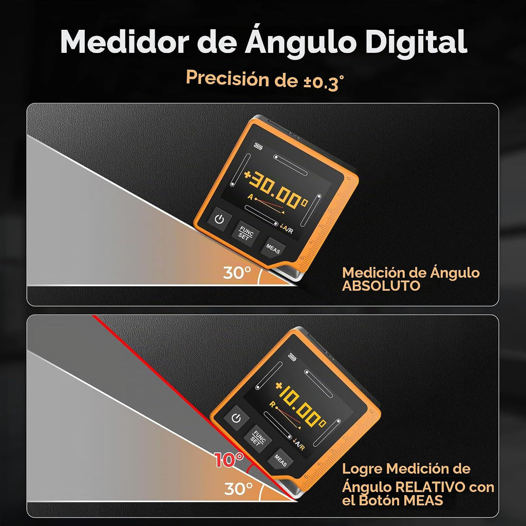 Herramienta de medición láser, medición láser de 262 pies con buscador de ángulo digital y nivel