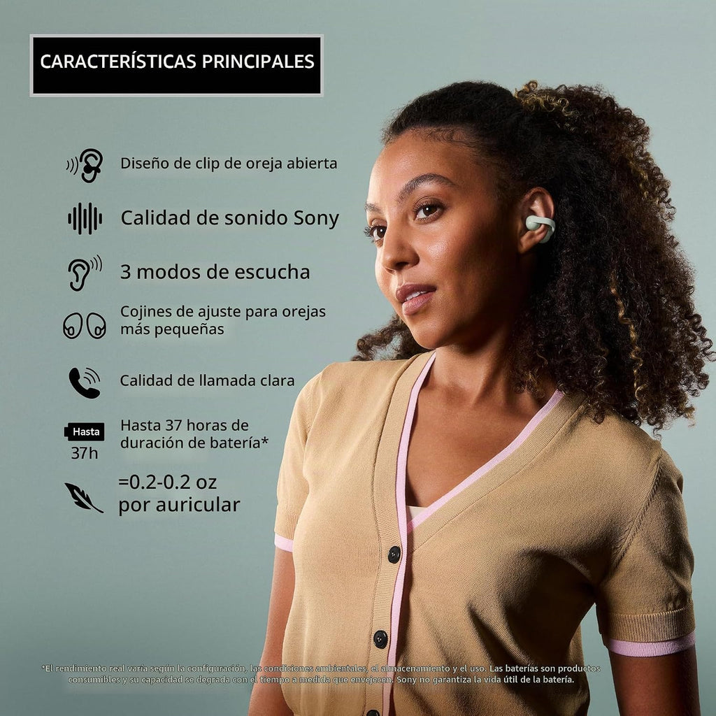 Sony LinkBuds - Auriculares con clip de oreja abierta verdaderamente