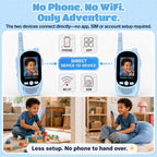 Walkie Talkies de video para niños, paquete de 2 juguetes recargables para cámara y pantalla, chat de campamento de largo alcance para interiores y exteriores, radios bidireccionales, regalos de