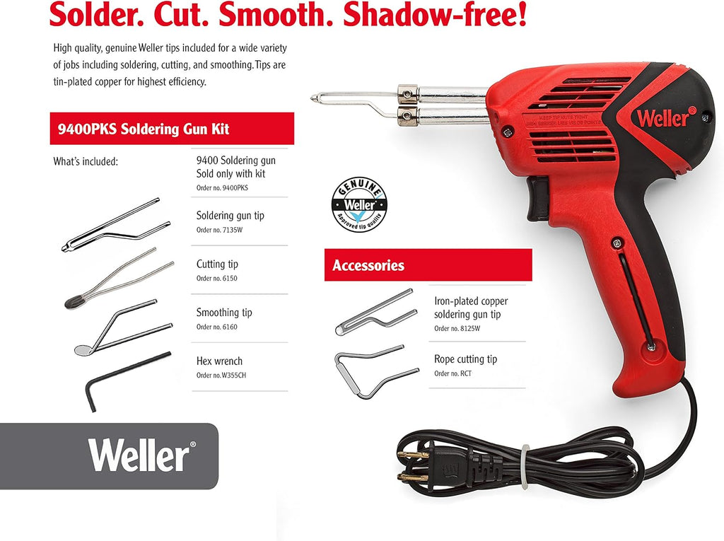 Weller Kit Universal de Pistola para Soldar Genuino 140W/100W 120V | 9400PKS