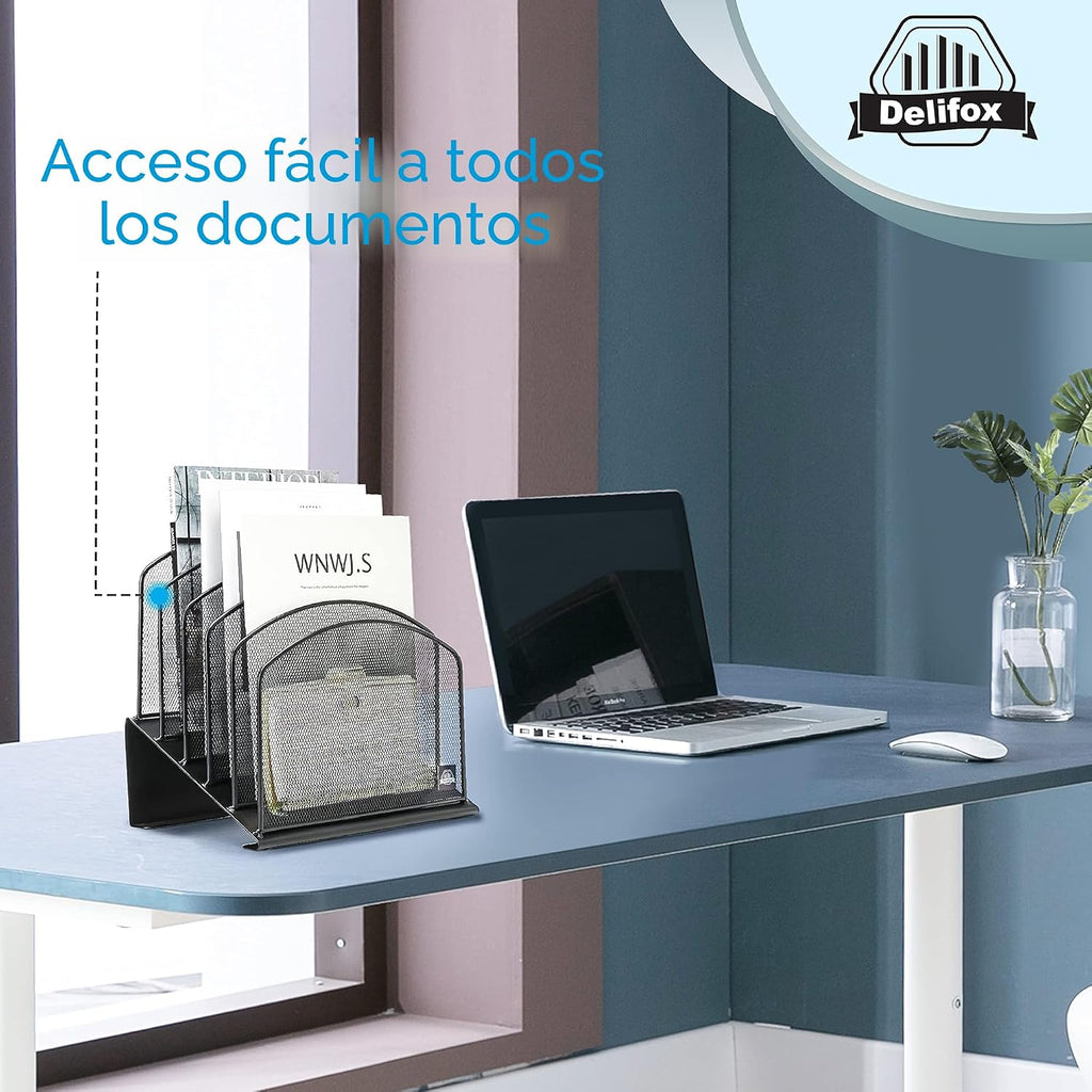 Lámpara Delifox Organizador de archivos inclinado para escritorio, soporte de