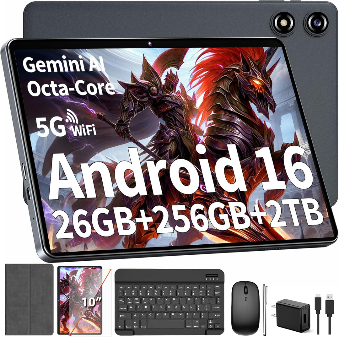 Tablet Android con teclado - Android 16 tableta con 26 GB+256 GB+2...