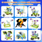Kit de robot solar 45+ juguete STEM 434pcs con engranajes y sensores para