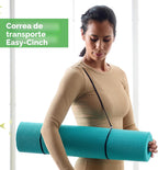 Gaiam Essentials 1/4" Thin (6mm) Yoga & Pilates, Fitness & Exercise Mat con Easy-Cinch Carrier Strap Cusion Support para Fitness y Gym Workouts
