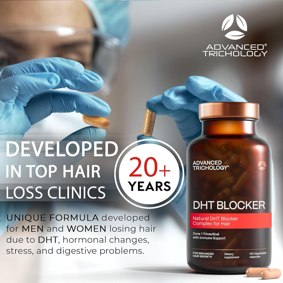 DHT Blocker - Suplemento para el crecimiento del cabello para adelg...