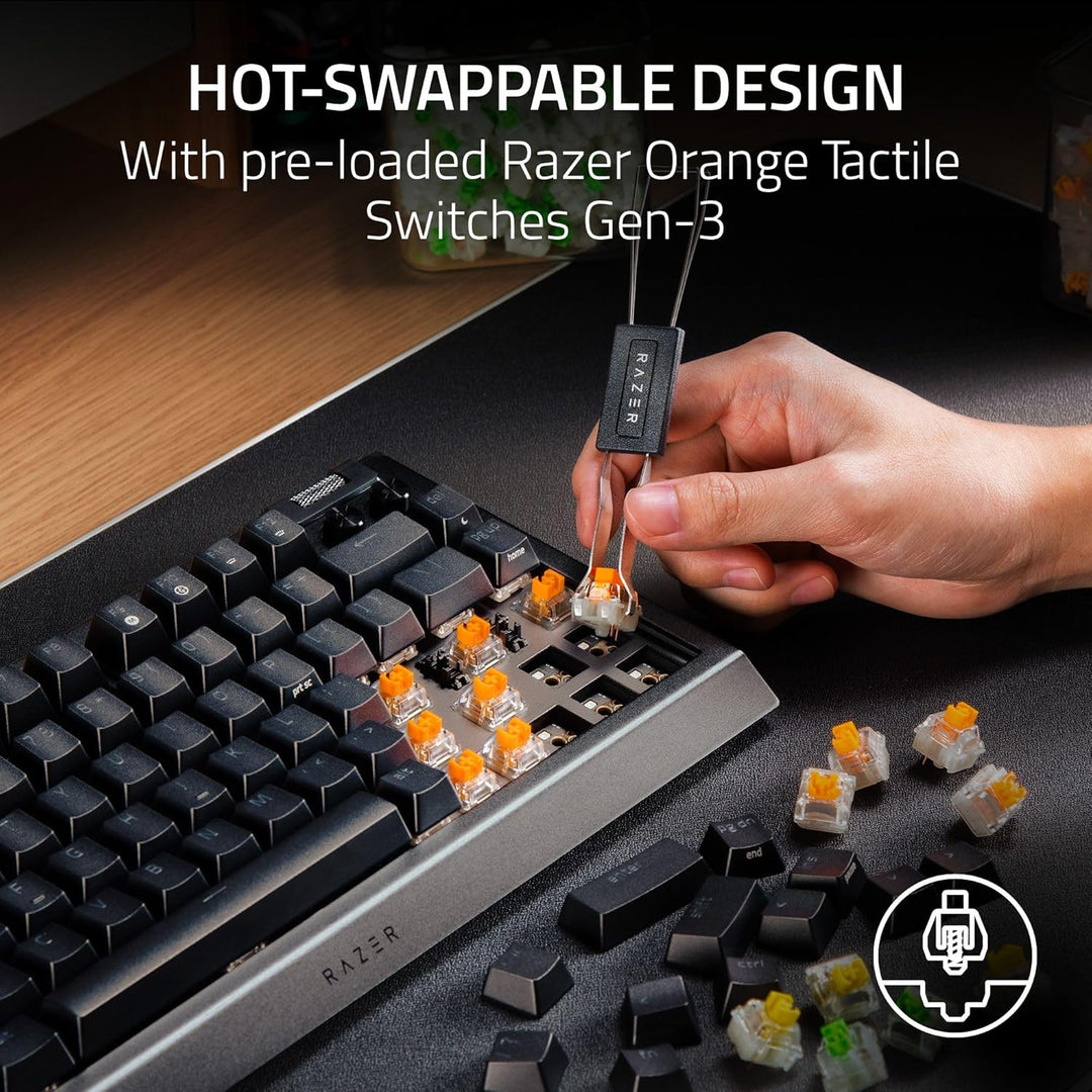 Razer BlackWidow V4 Mini HyperSpeed Teclado inalámbrico intercambia...