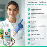Enjuague bucal blanqueador con nano-hidroxiapatita y oil pulling pa...