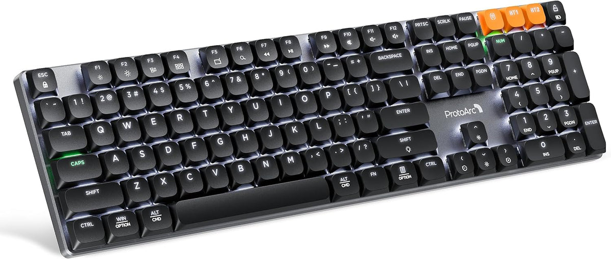 ProtoArc Teclado mecánico Bluetooth retroiluminado K310 Pro, lineal y