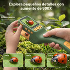 Atrapa insectos para niños con lupa 500X, juguetes educativos de